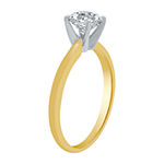 Premiere Collection Womens 1 CT. T.W. Genuine Diamond 14K Gold Round Solitaire Engagement Ring