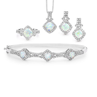 Lab-Created Opal & Cubic Zirconia 4-pc. Set