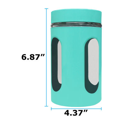 Blue Donuts 32 Oz Steel Storage Canister 1 Pair Food Container
