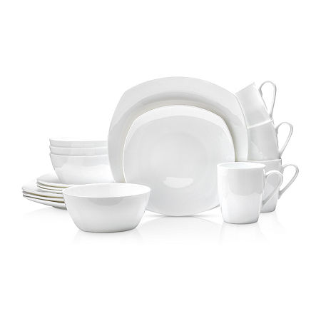 Stone + Lain Sl Juliette 16-pc. Bone China Dinnerware Set, One Size, White