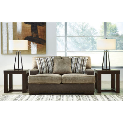 Signature Design by Ashley® Alesbury Faux Leather Track-Arm Loveseat