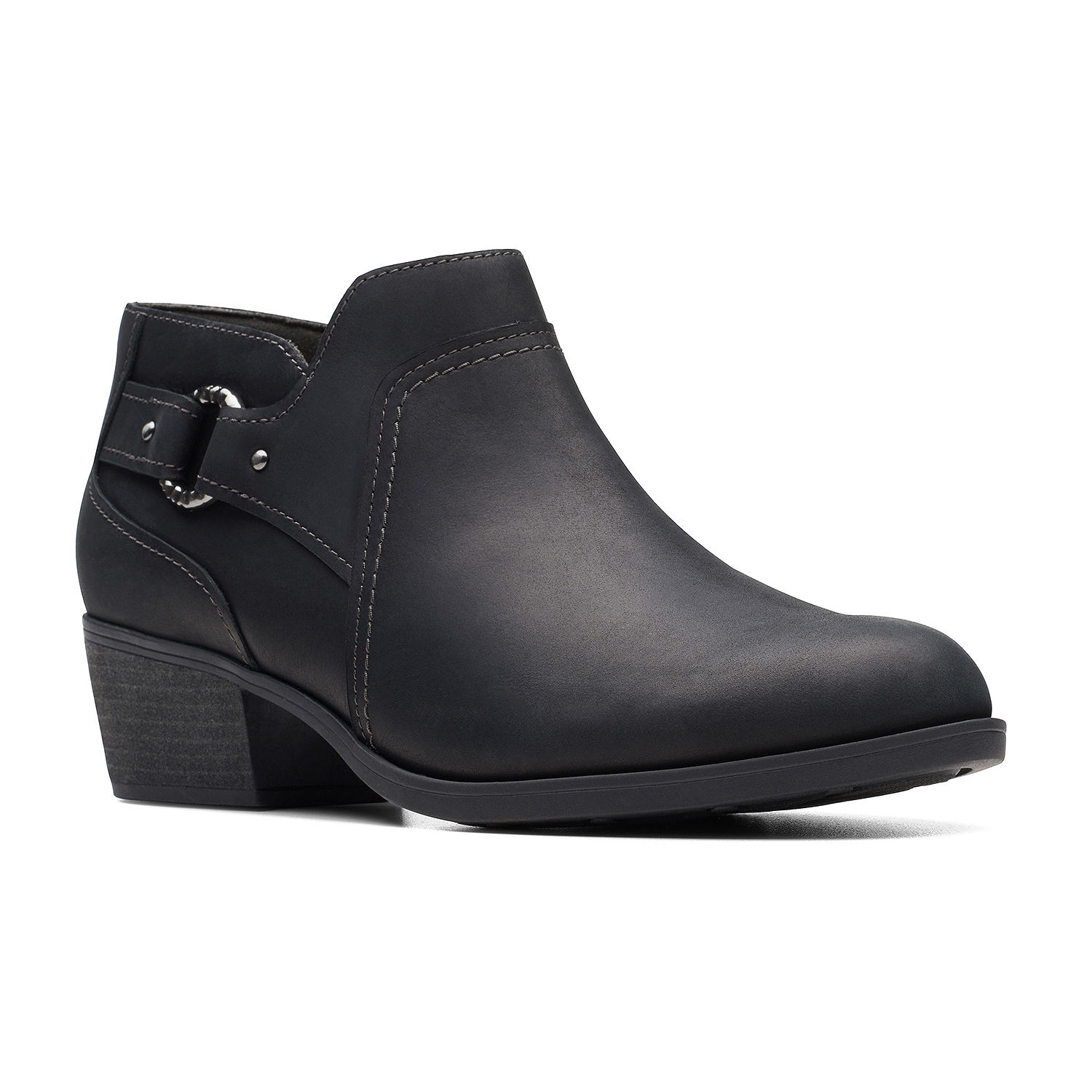 Clarks Womens Charlten Grace Stacked Heel Booties - JCPenney