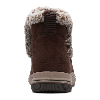 Clarks Womens Breeze Fur Flat Heel Winter Boots