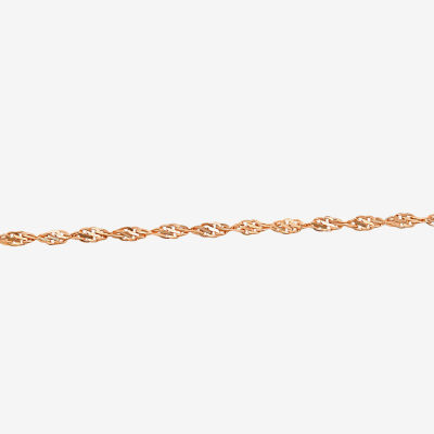 14K Two Tone Gold 16 Inch Solid Fashion Chain Necklace