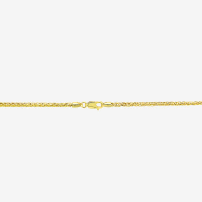 Unisex Adult 14K Gold 18 Inch Wheat Chain Necklace