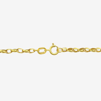 Made in Italy 18K Gold 18 Inch Hollow Rolo Chain Necklace