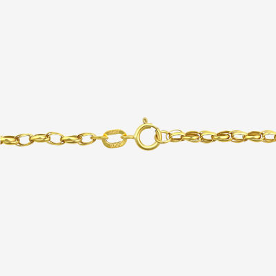 Made in Italy Unisex Adult 18K Gold 18 Inch Rolo Chain Necklace