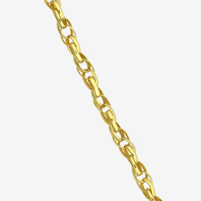 FINE JEWELRY Made in Italy 18K Gold 18 Inch Hollow Rolo Chain Necklace