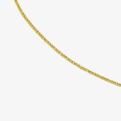 18K Gold Inch Solid Wheat Chain Necklace