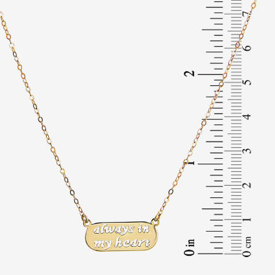 Womens 10K Gold 17 Inch Pendant Necklace