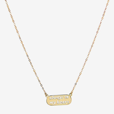 Womens 10K Gold 17 Inch Pendant Necklace