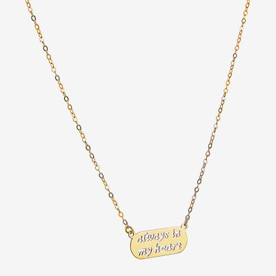 Womens 10K Gold 17 Inch Pendant Necklace