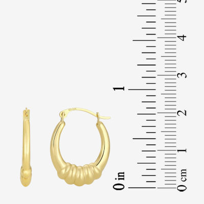 10K Gold 18mm Round Hoop Earrings