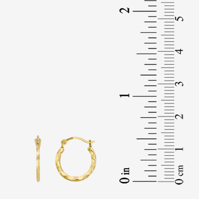 14K Gold 12mm Hoop Earrings