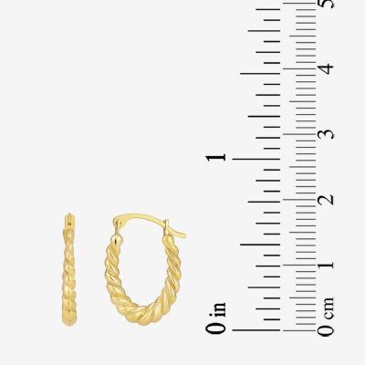 14K Gold 16mm Hoop Earrings