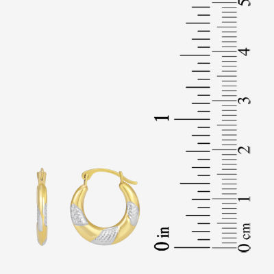 14K Gold 14mm Hoop Earrings