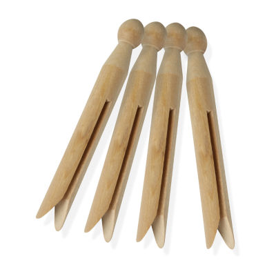 Honey-Can-Do Natural Wood Classic Round Clothespins