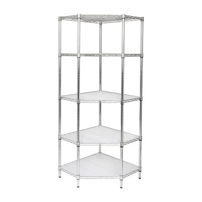 Honey-Can-Do Chrome 5-Tier Corner Shelving Units