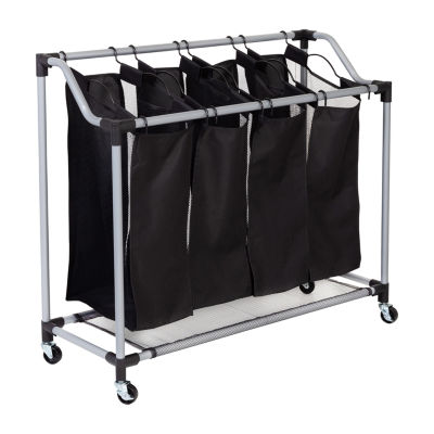 Honey-Can-Do Deluxe Rolling Triple Laundry Sorter