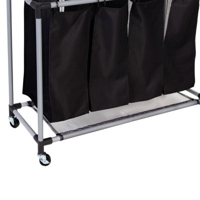 Honey-Can-Do Deluxe Rolling Triple Laundry Sorter