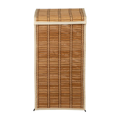 HoneyCanDo Natural Bamboo Tall Laundry Hamper, Color Natural Bamboo