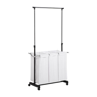 Honey-Can-Do Adjustable Rolling With Rack Laundry Center