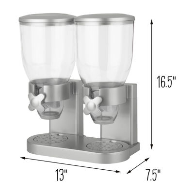 Honey-Can-Do Silver Double Food Dispenser
