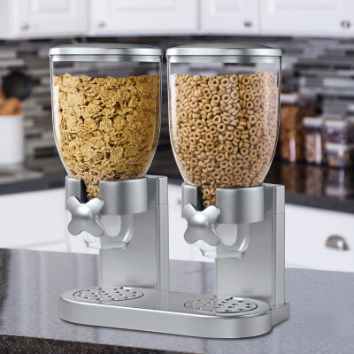 Honey-Can-Do Silver Double Food Dispenser