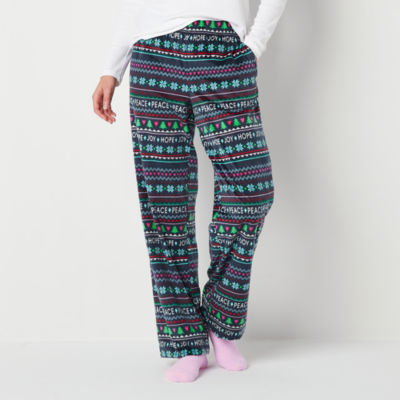 Sleep Chic Womens Tall Pajama Fleece Pants With Socks - JCPenney