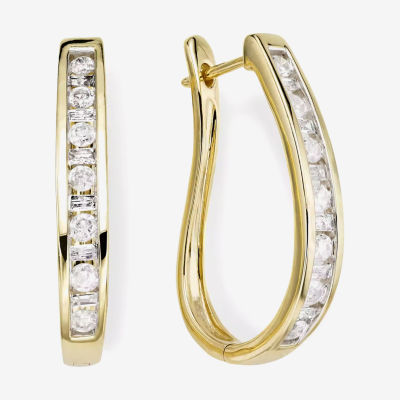 Time 10kt yellow gold earrings with diamonds