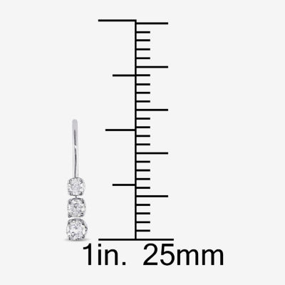 1/4 CT. T.W. Mined White Diamond 14K Gold Drop Earrings