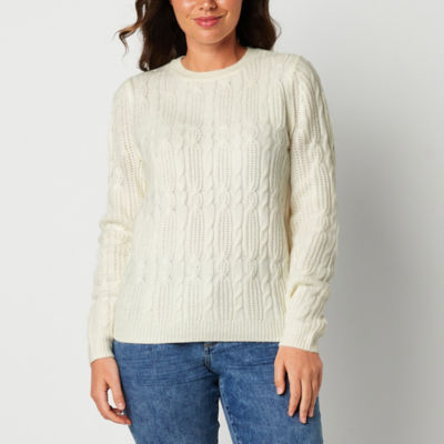 St. John's Bay Womens Crew Neck Pullover Sweater JCPenney