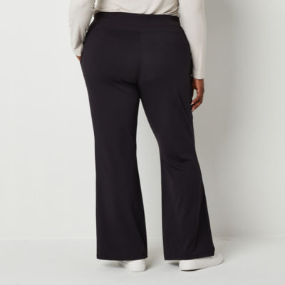 Stylus Womens Mid Rise Flare Palazzo Pant-Plus