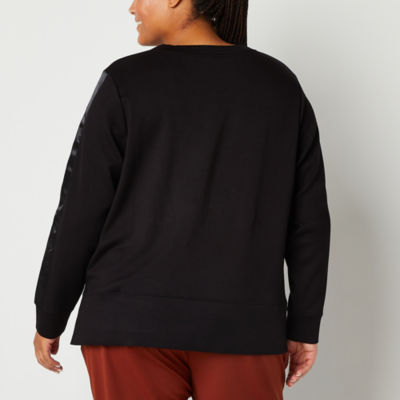Stylus Plus Womens Crew Neck Long Sleeve Pullover Sweater