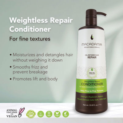 Macadamia Professional Weightless Moisture Conditioner - 33.8 oz.