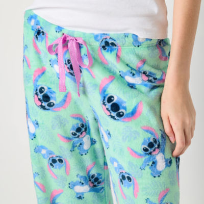 Disney Mjc Stitch Womens Juniors Microfleece Pajama Pants