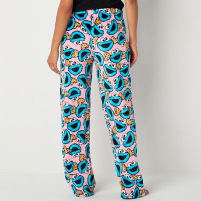 Sesame Street Womens Juniors Microfleece Pajama Pants