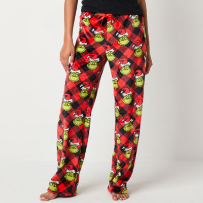 Grinch Womens Juniors Microfleece Pajama Pants