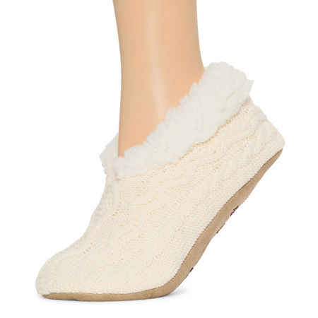 Mixit Womens 1 Pair Slipper Socks, Small-medium, White