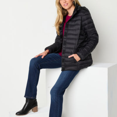 St. John's Bay Womens Adaptive Midweight Puffer Jacket