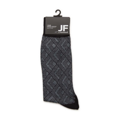 J. Ferrar Dress Mens 1 Pair Crew Socks