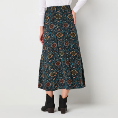 Frye and Co. Womens Mid Rise Midi Wrap Skirt