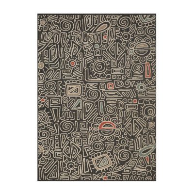 Evette Rios X LR Home Abstract Tribal 24"X36" Indoor Outdoor Rectangular Accent Rug