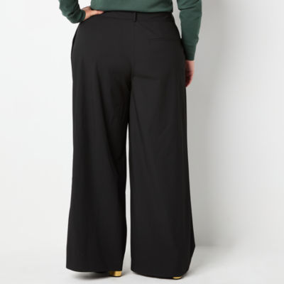 Worthington Womens Wide Leg Palazzo Pant-Plus