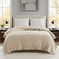 True North By Sleep Philosophy Heated Electric Blanket, One Size, Gray