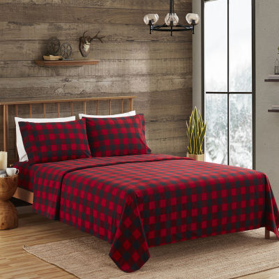 Sweet Home Collection Microfiber Buffalo Plaid Deep Pocket Sheet Set