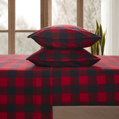 Sweet Home Collection Microfiber Buffalo Plaid Deep Pocket Sheet Set