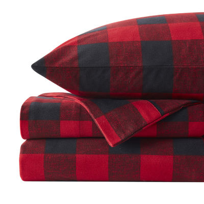 Sweet Home Collection Microfiber Buffalo Plaid Deep Pocket Sheet Set