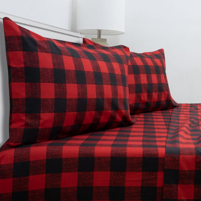 Sweet Home Collection Buffalo Plaid Wrinkle Resistant Deep Pocket Sheet Set