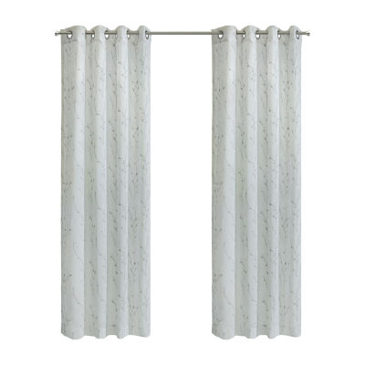 Ivy Light-Filtering Grommet Top Single Curtain Panel